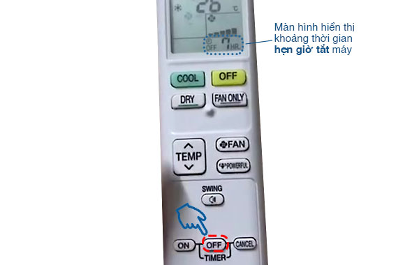 Hẹn giờ tắt máy lạnh Daikin thế hệ mới